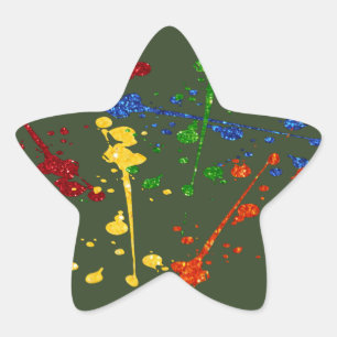 Adesito Estrela Glitter Paintball Party Paint Splatter