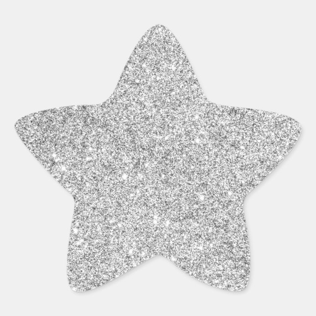 Adesito Estrela Glitter Silver Elegante (Frente)