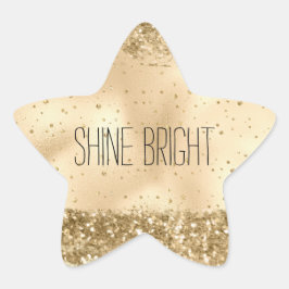 Adesito Estrela Glitter Sparkle Confetti Dourado