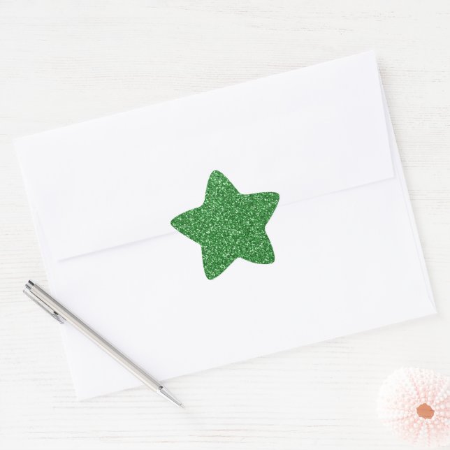 Adesito Estrela Glitter Verde (Envelope)