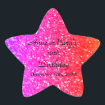 Adesito Estrela Glittery Pink Sparkle Custom Name 16th Birthday<br><div class="desc">Projetado com fundo brilhante e colorido brilhante brilhante brilhante e cor-de-rosa brilhante! Você pode alterar os textos personalizados conforme desejar.</div>