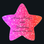 Adesito Estrela Glittery Pink Sparkle Custom Name 16th Birthday<br><div class="desc">Projetado com fundo brilhante e colorido brilhante brilhante brilhante e cor-de-rosa brilhante! Você pode alterar os textos personalizados conforme desejar.</div>