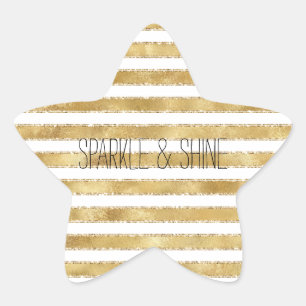 Adesito Estrela Glitzy Dourado Glama Branco Glitter Strips