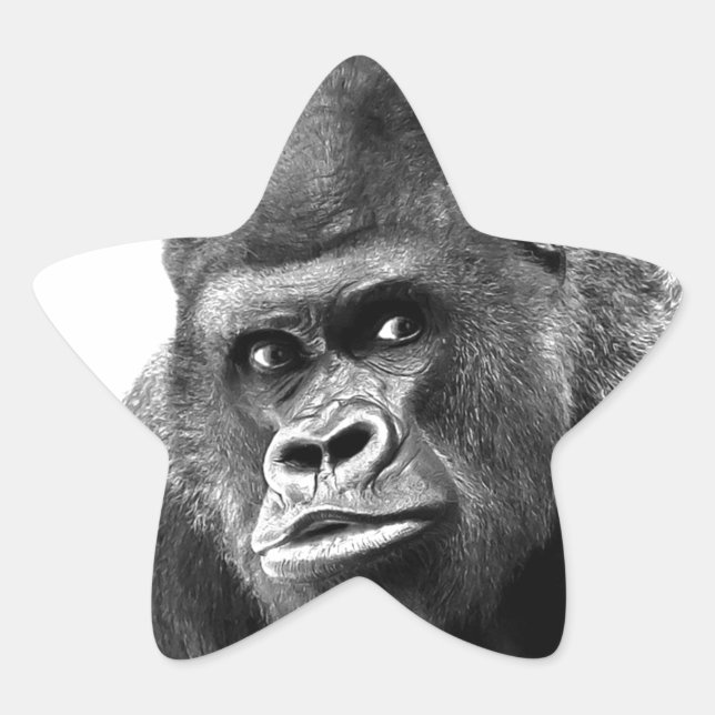 Adesito Estrela Gorila Branca Negra (Frente)