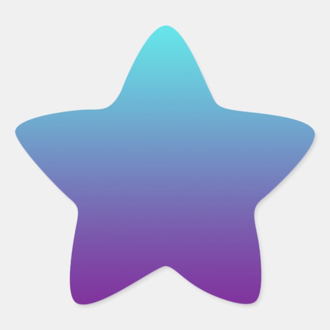 Adesito Estrela Gradiente de Fundo Simples Turquesa Azul Roxo (Frente)