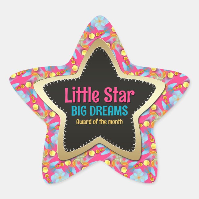 Adesito Estrela Grandes Sonhos do Month Star Sticker (Frente)