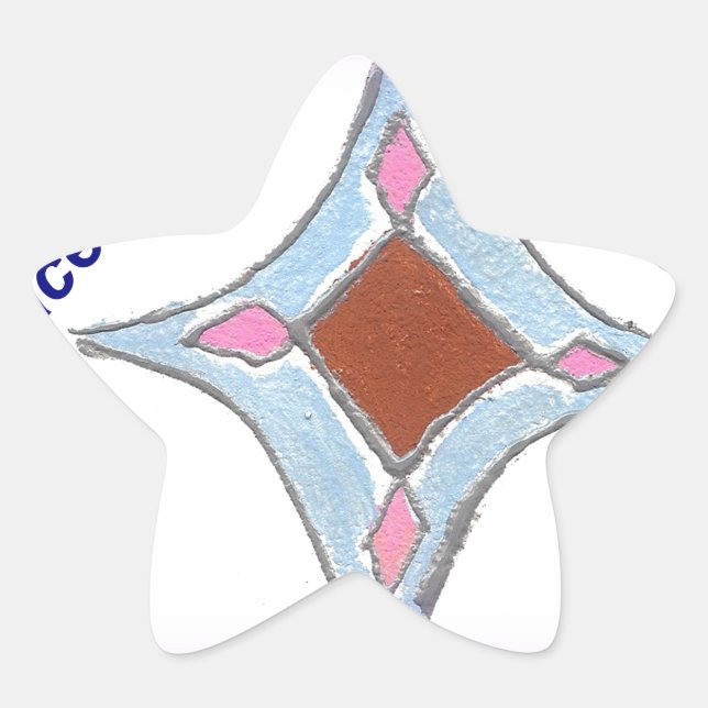 Adesito Estrela "Gratidão Paz Amor Unir" Mandala Art Impressão (Frente)