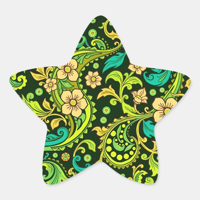 Adesito Estrela Green Paisley Pattern (Frente)