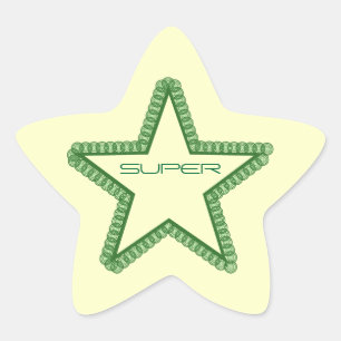 Adesito Estrela Grunge Superstar Stickers, Verde