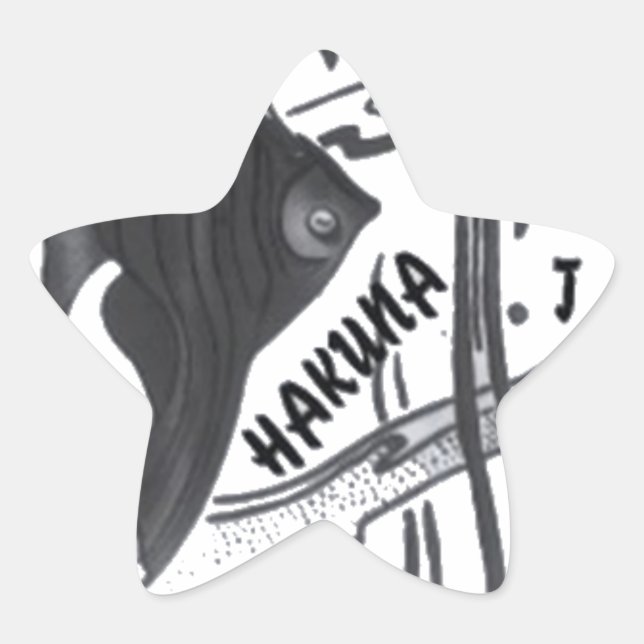 Adesito Estrela Hakuna Matata Fish Art Impressão (Frente)