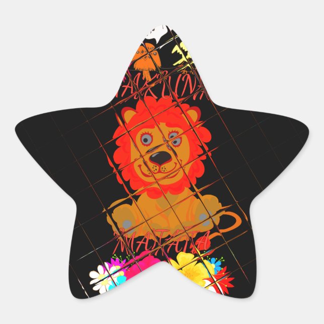 Adesito Estrela Hakuna Matata, fofo bebê design (Frente)