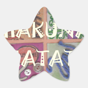 Adesito Estrela Hakuna Matata - Sinal de Arte Impressão