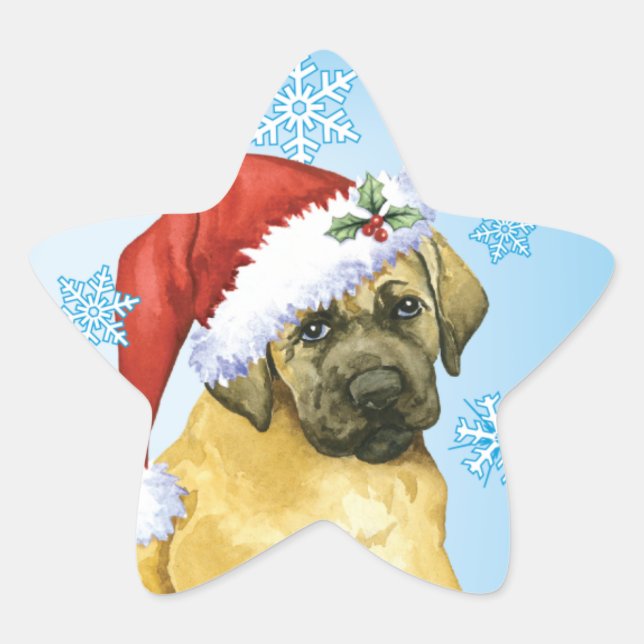 Adesito Estrela Happy Howlidays Mastiff (Frente)