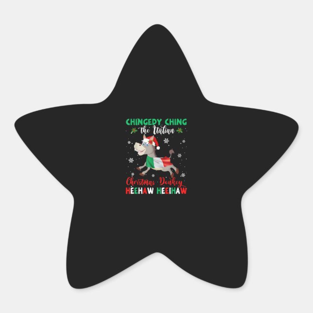 Adesito Estrela HEEHAW O Donkey Natal | Presentes De Donkey Lovers (Frente)
