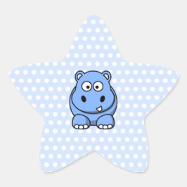 Adesito Estrela Hipopótamo Azul Fofo