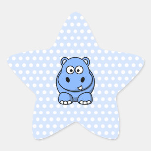 Adesito Estrela Hipopótamo Azul Fofo