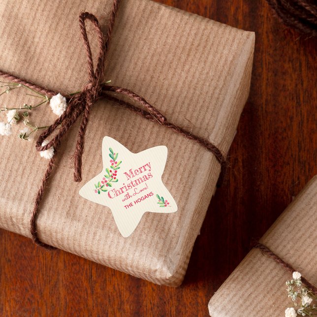 Adesito Estrela Holly e Berries no Feriado de Natal de Marfim (Criador carregado)