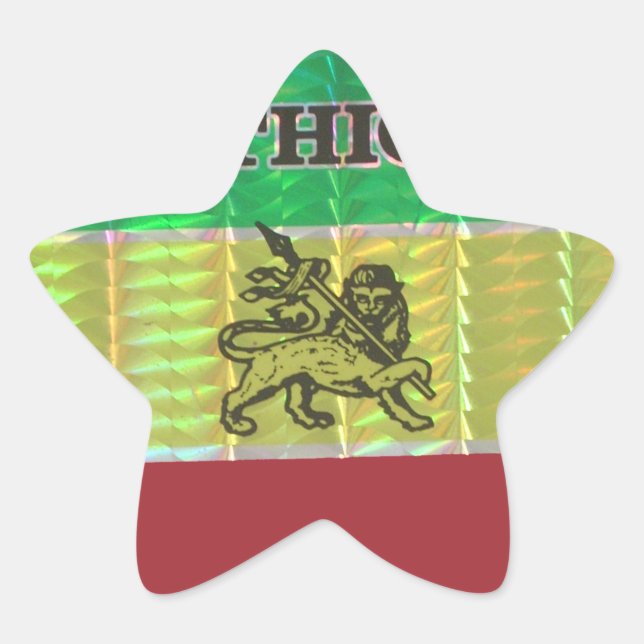 Adesito Estrela I Love Heart Etiópia: Flag Art Motif (Frente)