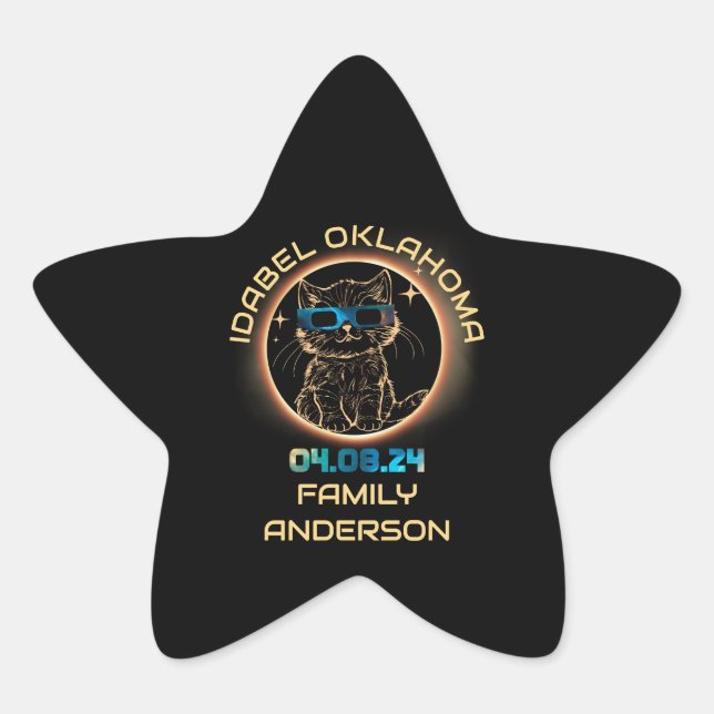 Adesito Estrela Idabel Oklahoma Total Solar Eclipse 2024 Cat Lover (Frente)