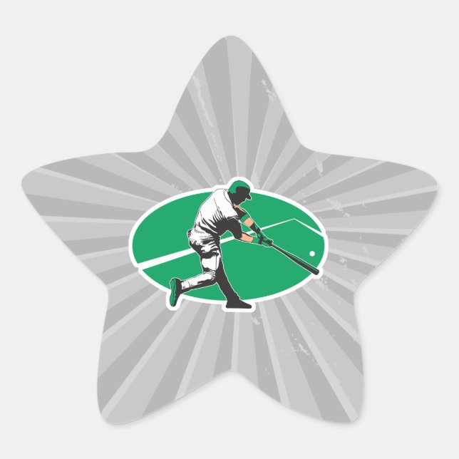 Adesito Estrela ilustração do vetor de hitter de beisebol (Frente)