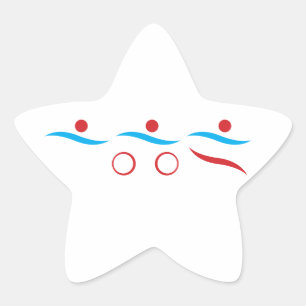 Adesito Estrela Ilustração legal do logotipo Triathlon