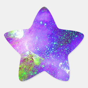 Adesito Estrela imagem espacial da Nebulosa da Galáxia roxa e verd