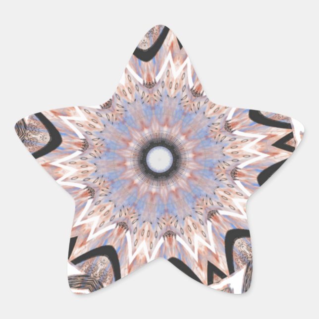 Adesito Estrela Impressão Africano Whirl Art (Frente)