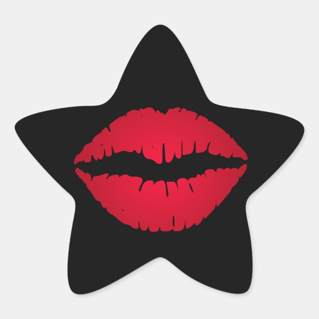 Adesito Estrela Impressão de Brilho Labial Vermelho Rico (Frente)