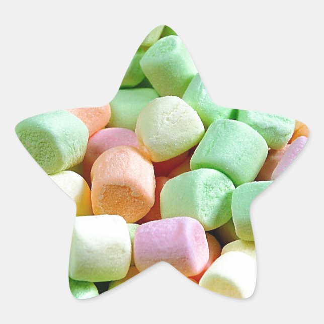 Adesito Estrela Impressão de marshmallow em miniatura colorida (Frente)