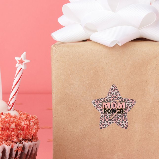 Adesito Estrela Impressão do Leopardo Rosa de Energia da Mãe (Criador carregado)