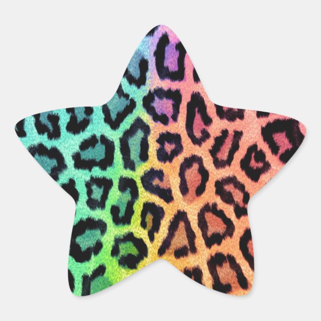 Adesito Estrela Impressão Leopardo (Frente)