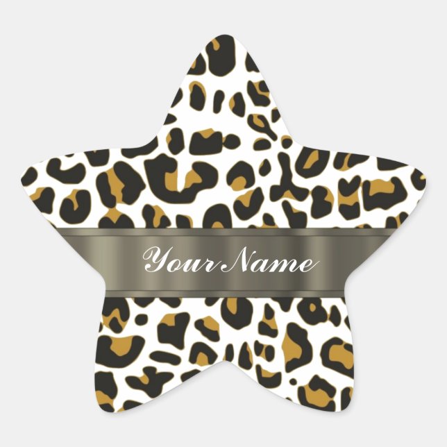 Adesito Estrela impressão leopardo (Frente)