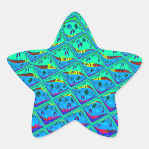 Adesito Estrela Impressão Oceanic Mermaid: design de arte de padrã