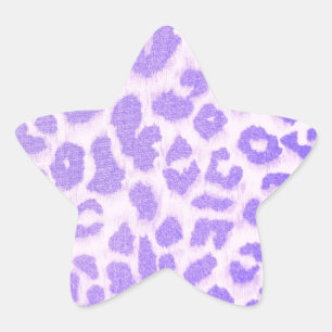 Adesito Estrela Impressão roxo e branco do leopardo