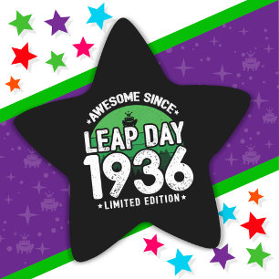 Adesito Estrela Incrível Desde 1936 Dia do Ano Leap Fev 29 Anivers