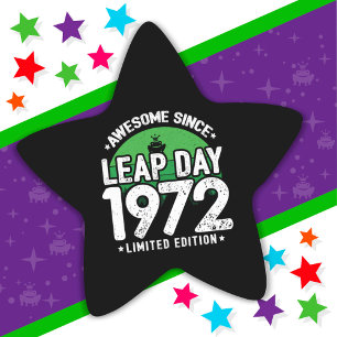 Adesito Estrela Incrível Desde 1972 Dia do Ano Leap Fev 29 Anivers