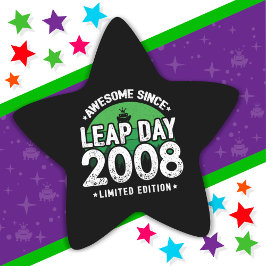 Adesito Estrela Incrível Desde 2008 Dia do Ano Leap Fev 29 Anivers