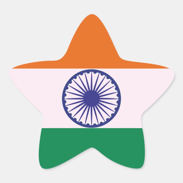 Adesito Estrela Indian Tricolor Tiranga (Frente)