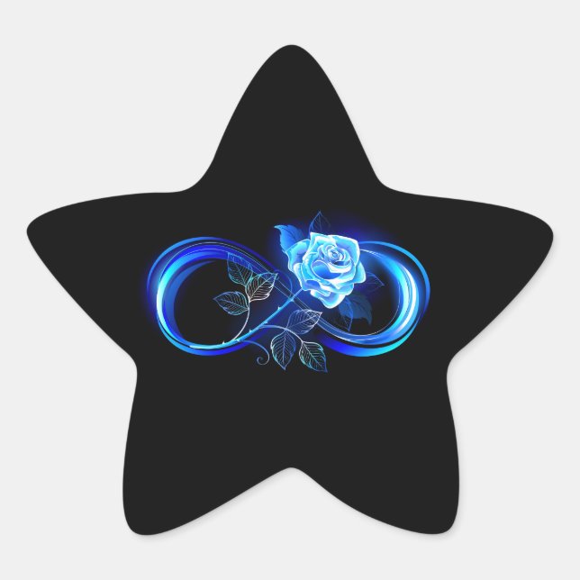 Adesito Estrela Infinito brilhante com rosa azul (Frente)