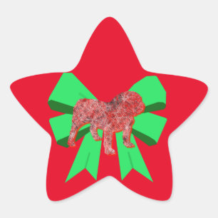 Adesito Estrela Inglês Buldogue Silhout Dog Arco Verde Natal