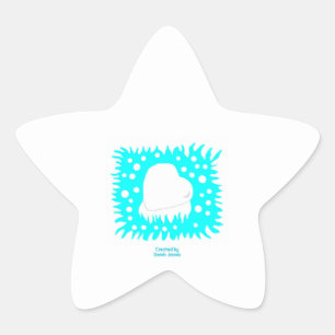 Adesito Estrela Inverno Snow Heart Sticker
