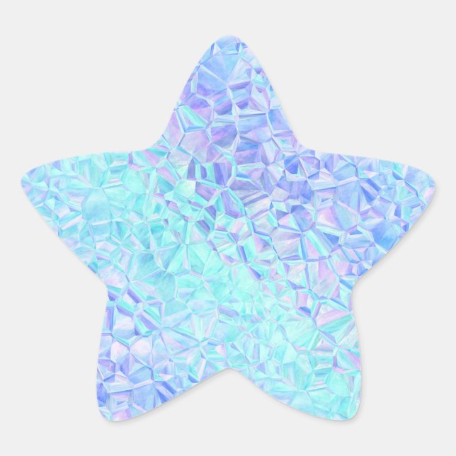 Adesito Estrela iridescência gelada : (Frente)