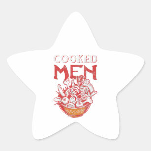 Adesito Estrela Japonês Ramen Comida Pun Humor Cookies Men Kawaii