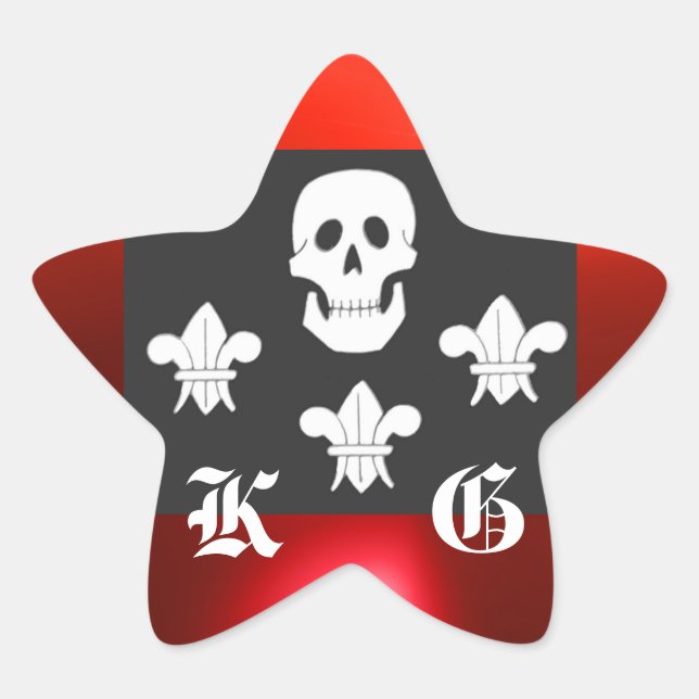 ADESITO ESTRELA JOLLY ROGER SKULL E TRÊS MENTIRAS FLAG MONOGRAM (Frente)