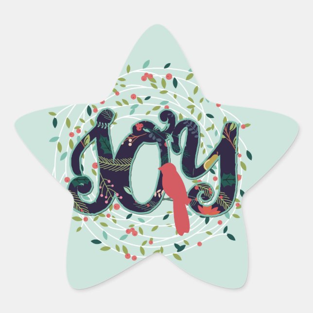 Adesito Estrela Joyful Joy Christmas Sticker (Frente)