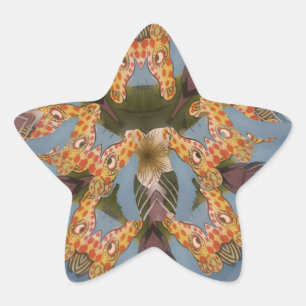Adesito Estrela Kaleidoscope Girafa Mandala: Arte Safari Abstrato