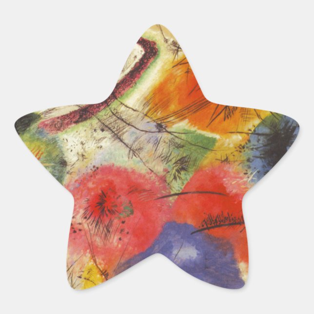 Adesito Estrela Kandinsky Black Trakes Abstrato Painting (Frente)