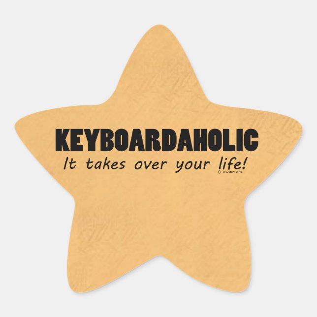 Adesito Estrela Keyboardaholic Life Star Sticker (Frente)