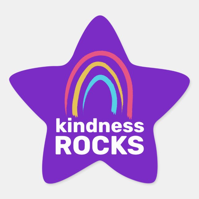 Adesito Estrela Kindness Rocks Rainbow Star Stickers (Frente)