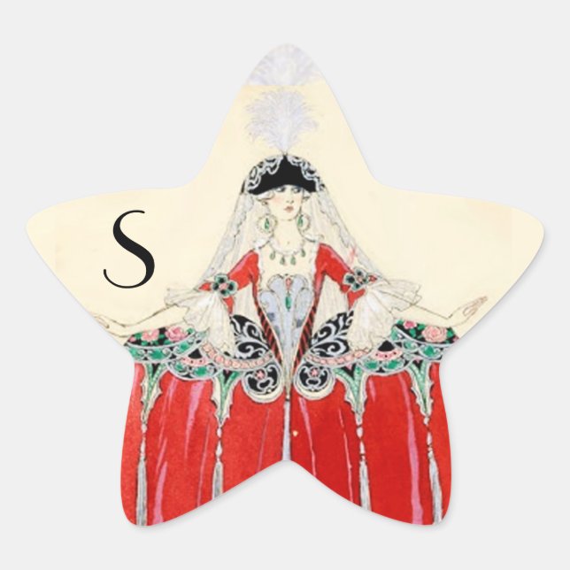 ADESITO ESTRELA LADRE EM VERMELHO, BELEZA, FASHION COSTUME, MONOGR (Frente)